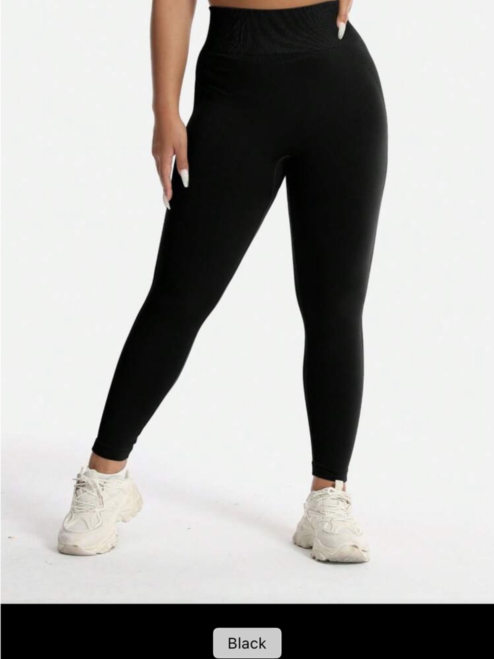 SHEIN Black High-Waist Seamless Leggings